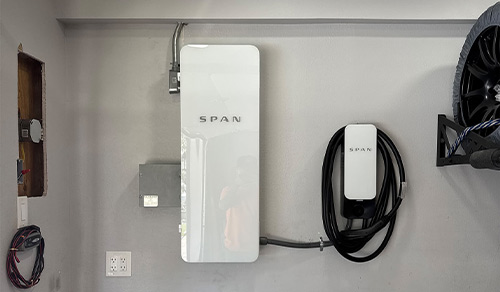 project-span-smart-electrical-panel-installation SPAN Smart Panel installed in a garage